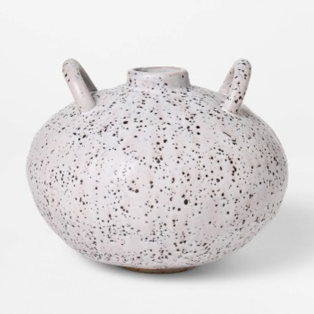 Target White and Black Ceramic Art Vessel